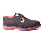 Woven Contrast Piped Contrast Sole Derby // Black (Euro: 44)