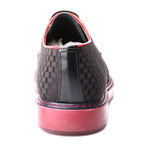 Woven Contrast Piped Contrast Sole Derby // Black (Euro: 45)