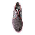 Woven Contrast Piped Contrast Sole Derby // Black (Euro: 44)