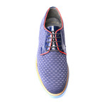 Woven Contrast Piped Contrast Sole Derby // Dark Blue (Euro: 40)