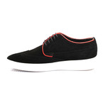 Suede Contrast Piped Wingtip Derby Sneaker // Black (Euro: 41)