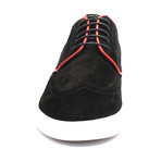 Suede Contrast Piped Wingtip Derby Sneaker // Black (Euro: 41)