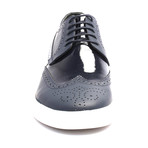 Mixed Textured Wingtip Derby Sneaker // Dark Blue (Euro: 45)