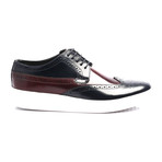 Patent Wingtip Derby Sneaker // Dark Blue + Bordeaux (Euro: 43)