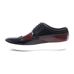 Patent Wingtip Derby Sneaker // Dark Blue + Bordeaux (Euro: 43)