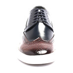 Patent Wingtip Derby Sneaker // Dark Blue + Brown (Euro: 42)