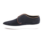 Suede Contrast Piped Wingtip Derby Sneaker // Dark Blue Suede (Euro: 45)