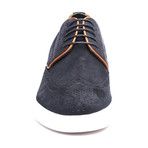 Suede Contrast Piped Wingtip Derby Sneaker // Dark Blue Suede (Euro: 41)