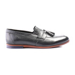 Slip-On Elasticized Tassel Pennyloafer // Black (Euro: 42)