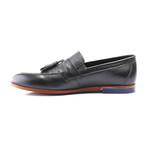 Slip-On Elasticized Tassel Pennyloafer // Black (Euro: 42)