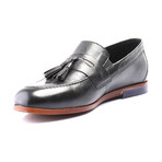 Slip-On Elasticized Tassel Pennyloafer // Black (Euro: 44)