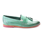 Slip-On Elasticized Tassel Pennyloafer // Green (Euro: 42)