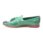 Slip-On Elasticized Tassel Pennyloafer // Green (Euro: 44)