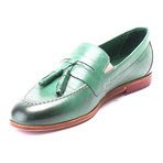 Slip-On Elasticized Tassel Pennyloafer // Green (Euro: 40)