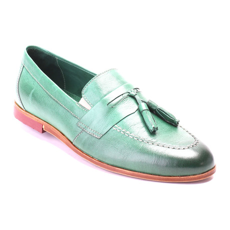 Slip-On Elasticized Tassel Pennyloafer // Green (Euro: 40)