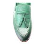 Slip-On Elasticized Tassel Pennyloafer // Green (Euro: 40)