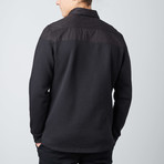 Sever Pullover Button-Up Sweater // Black (M)