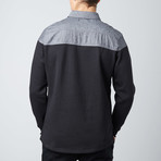 Sever Pullover Button-Up Sweater // Black Chambray (S)