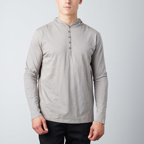 Moda Hooded Henley // Grey (S)