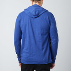 Moda Hooded Henley // Blue Chambray (S)