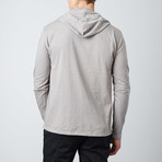 Moda Hooded Henley // Grey (XL)