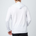 Moda Hooded Henley // White (L)