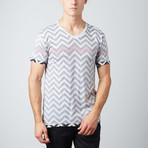 Chevron V-Neck Tee // Black (S)