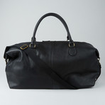 Gunner Vegan Leather Duffle Bag // Black