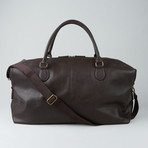 Gunner Vegan Leather Duffle Bag // Brown
