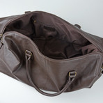 Gunner Vegan Leather Duffle Bag // Brown
