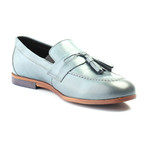 Slip-On Elasticized Tassel Pennyloafer // Turquoise (Euro: 43)