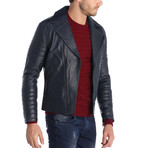 Armutalan Leather Jacket // Navy (XL)