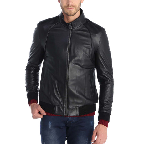 Pertek Leather Jacket // Black (L)