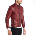 Besiri Leather Jacket // Red (XL)