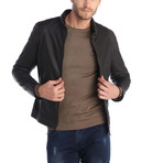 Caldıran Leather Jacket // Anthracite (XL)