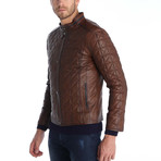 Ozalp Leather Jacket // Brown (M)