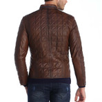 Ozalp Leather Jacket // Brown (2XL)