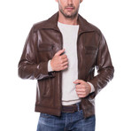 Sason Leather Jacket // Chestnut (M)
