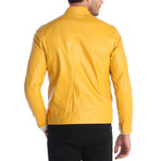 Golyaka Leather Jacket // Dark Yellow (S)