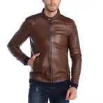 Edremit Leather Jacket // Brown (2XL)