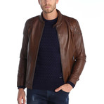 Edremit Leather Jacket // Brown (2XL)