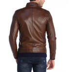 Edremit Leather Jacket // Brown (XL)