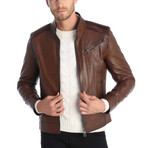 Kosk Leather Jacket // Chestnut (S)