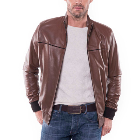 Cukurca Leather Jacket // Cognac (S)
