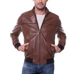 Cukurca Leather Jacket // Cognac (XL)