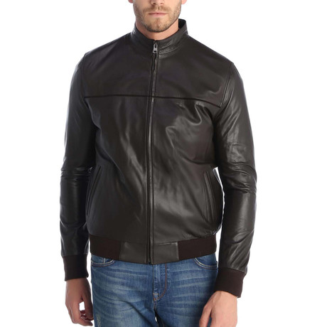 Cikcilli Leather Jacket // Brown (S)