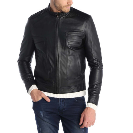 Dicle Leather Jacket // Black (3XL)