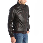 Bitez Leather Jacket // Brown (S)