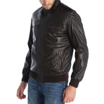 Bitez Leather Jacket // Brown (S)