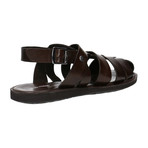 Multi-Strap Sling-Back Sandal // Dark Brown (Euro: 41)